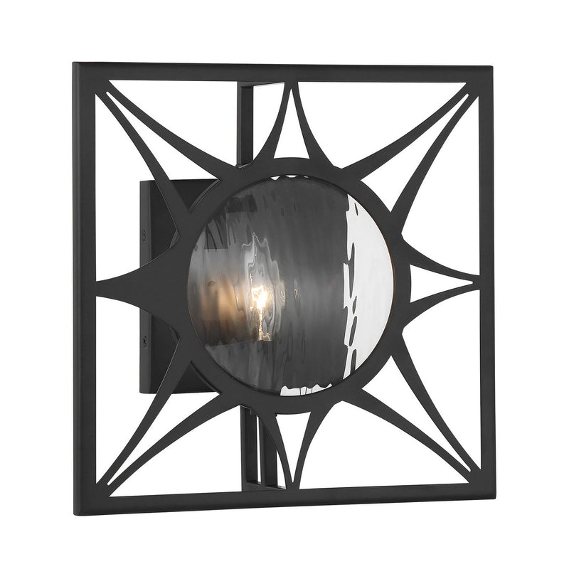 One Light Wall Sconce<br /><span style="color:#4AB0CE;">Entrega: 4-10 dias en USA</span><br /><span style="color:#4AB0CE;font-size:60%;">PREGUNTE POR ENTREGA EN PANAMA</span><br />Collection: Balfour<br />Finish: Matte Black