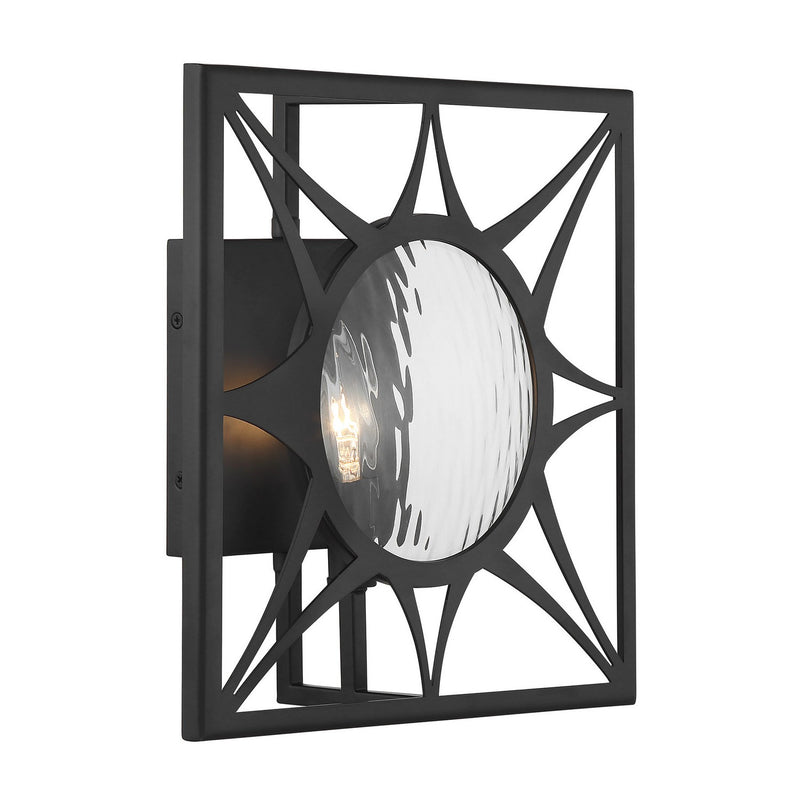 One Light Wall Sconce<br /><span style="color:#4AB0CE;">Entrega: 4-10 dias en USA</span><br /><span style="color:#4AB0CE;font-size:60%;">PREGUNTE POR ENTREGA EN PANAMA</span><br />Collection: Balfour<br />Finish: Matte Black