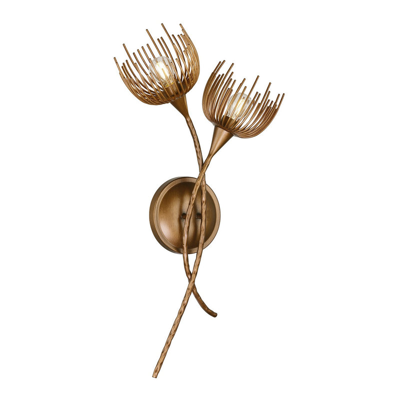 Two Light Wall Sconce<br /><span style="color:#4AB0CE;">Entrega: 4-10 dias en USA</span><br /><span style="color:#4AB0CE;font-size:60%;">PREGUNTE POR ENTREGA EN PANAMA</span><br />Collection: Protea<br />Finish: Manchester