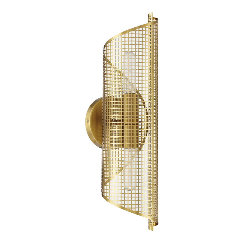 Two Light Wall Sconce<br /><span style="color:#4AB0CE;">Entrega: 4-10 dias en USA</span><br /><span style="color:#4AB0CE;font-size:60%;">PREGUNTE POR ENTREGA EN PANAMA</span><br />Collection: Hillbourne<br />Finish: Warm Brass