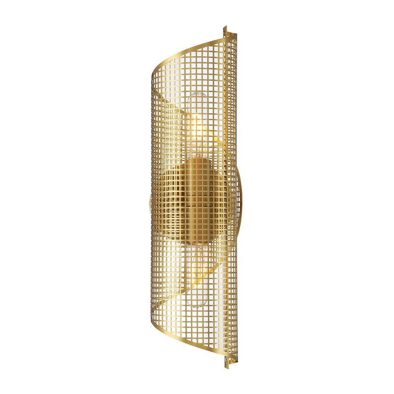 Two Light Wall Sconce<br /><span style="color:#4AB0CE;">Entrega: 4-10 dias en USA</span><br /><span style="color:#4AB0CE;font-size:60%;">PREGUNTE POR ENTREGA EN PANAMA</span><br />Collection: Hillbourne<br />Finish: Warm Brass