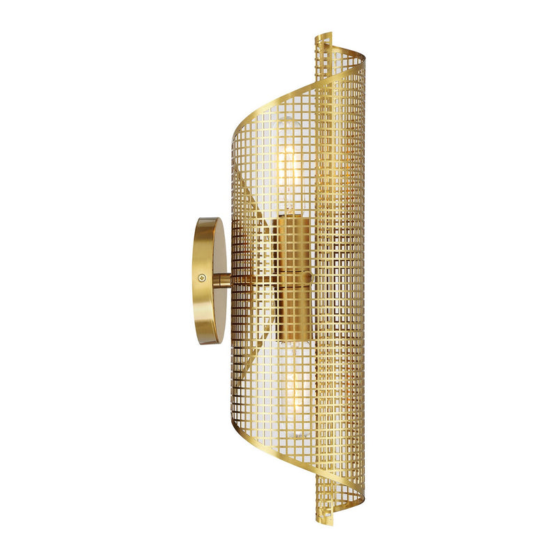 Two Light Wall Sconce<br /><span style="color:#4AB0CE;">Entrega: 4-10 dias en USA</span><br /><span style="color:#4AB0CE;font-size:60%;">PREGUNTE POR ENTREGA EN PANAMA</span><br />Collection: Hillbourne<br />Finish: Warm Brass