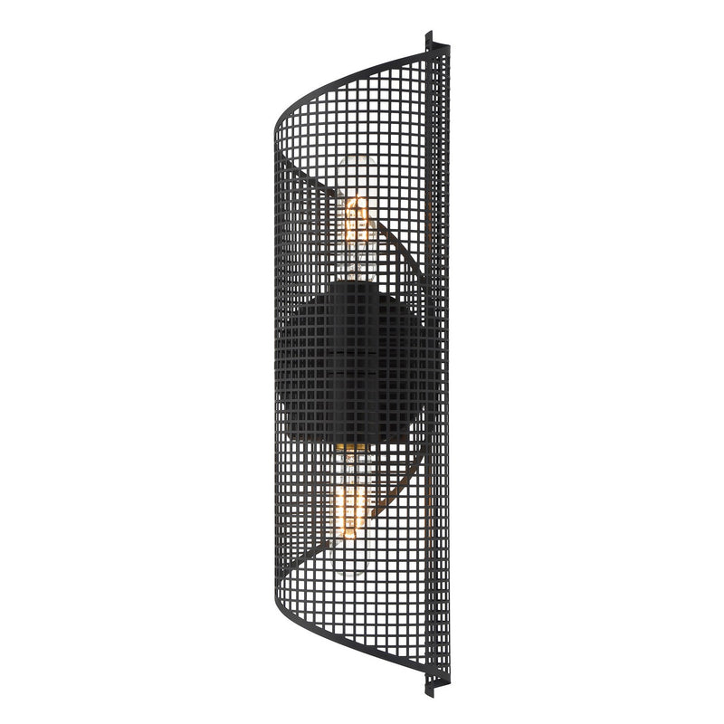 Two Light Wall Sconce<br /><span style="color:#4AB0CE;">Entrega: 4-10 dias en USA</span><br /><span style="color:#4AB0CE;font-size:60%;">PREGUNTE POR ENTREGA EN PANAMA</span><br />Collection: Hillbourne<br />Finish: Matte Black