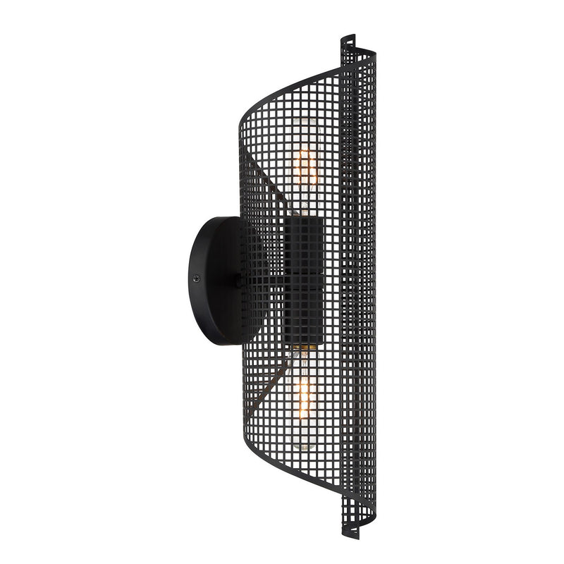Two Light Wall Sconce<br /><span style="color:#4AB0CE;">Entrega: 4-10 dias en USA</span><br /><span style="color:#4AB0CE;font-size:60%;">PREGUNTE POR ENTREGA EN PANAMA</span><br />Collection: Hillbourne<br />Finish: Matte Black