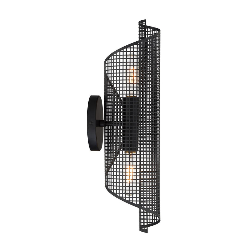Two Light Wall Sconce<br /><span style="color:#4AB0CE;">Entrega: 4-10 dias en USA</span><br /><span style="color:#4AB0CE;font-size:60%;">PREGUNTE POR ENTREGA EN PANAMA</span><br />Collection: Hillbourne<br />Finish: Matte Black