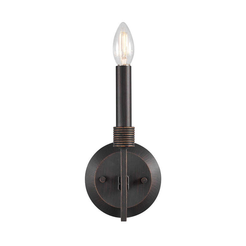 One Light Wall Sconce<br /><span style="color:#4AB0CE;">Entrega: 4-10 dias en USA</span><br /><span style="color:#4AB0CE;font-size:60%;">PREGUNTE POR ENTREGA EN PANAMA</span><br />Collection: Gardner<br />Finish: Champagne Mist