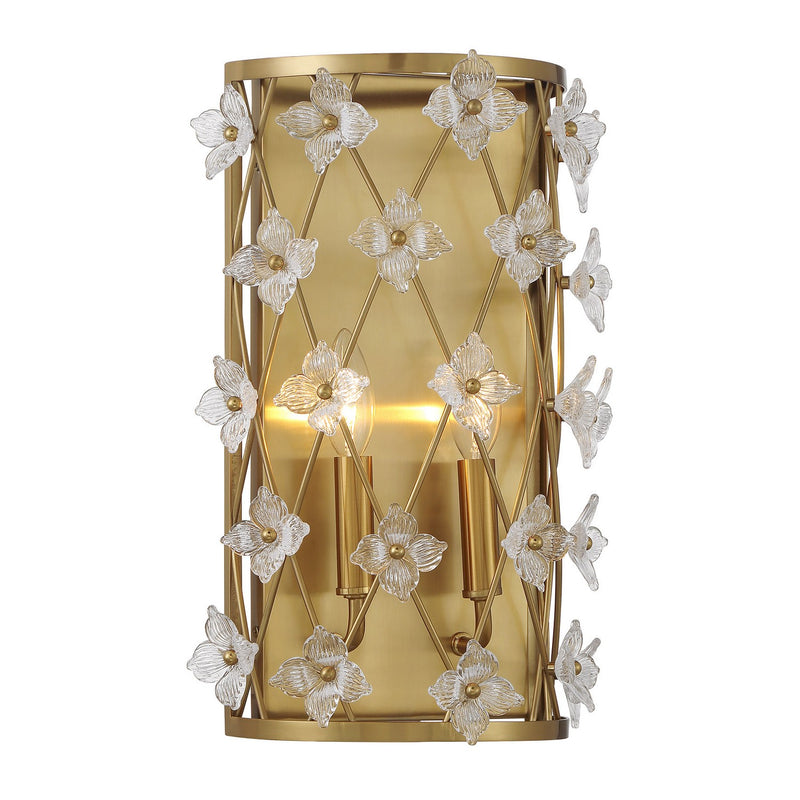 Two Light Wall Sconce<br /><span style="color:#4AB0CE;">Entrega: 4-10 dias en USA</span><br /><span style="color:#4AB0CE;font-size:60%;">PREGUNTE POR ENTREGA EN PANAMA</span><br />Collection: Bailey<br />Finish: Warm Brass