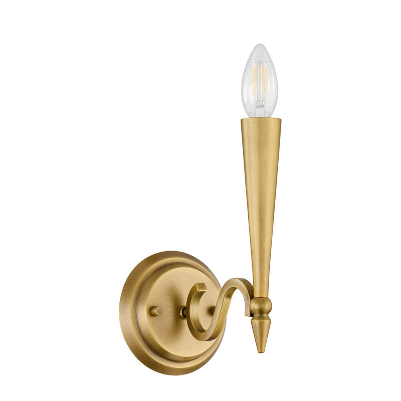 One Light Wall Sconce<br /><span style="color:#4AB0CE;">Entrega: 4-10 dias en USA</span><br /><span style="color:#4AB0CE;font-size:60%;">PREGUNTE POR ENTREGA EN PANAMA</span><br />Collection: Tremont<br />Finish: Riviera Brass