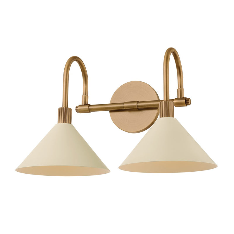 Troy Lighting - B1810-PBR/SSD - Two Light Bath - Jovani - Patina Brass And Soft Sand