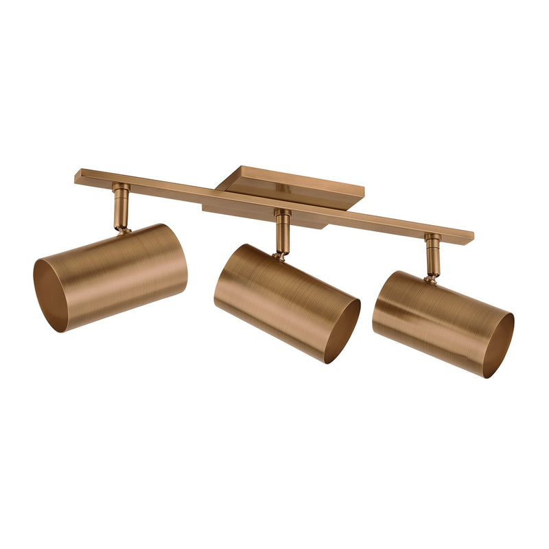 Three Light Bath<br /><span style="color:#4AB0CE;">Entrega: 4-10 dias en USA</span><br /><span style="color:#4AB0CE;font-size:60%;">PREGUNTE POR ENTREGA EN PANAMA</span><br />Collection: Rueben<br />Finish: Patina Brass