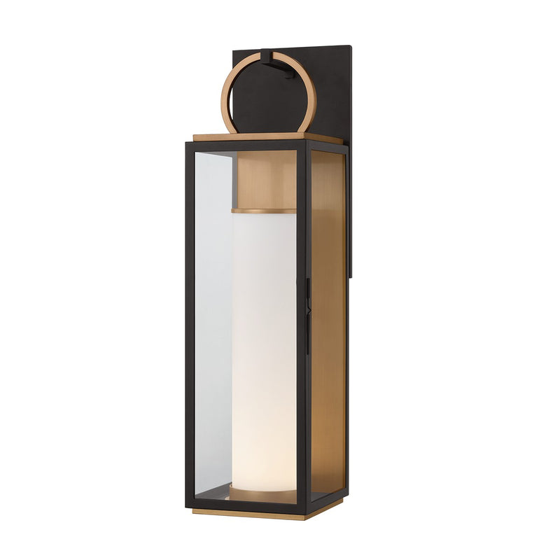 Troy Lighting - B6730-PBR/TBK - LED Wall Sconce - Gareth - Patina Brass/Textured Black
