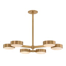 Troy Lighting - C1340-PBR - Six Light Semi Flush Mount - Rory - Patina Brass