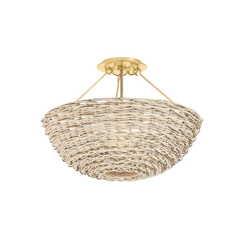 Troy Lighting - C3318-VGL - One Light Semi Flush Mount - Campo - Vintage Gold Leaf