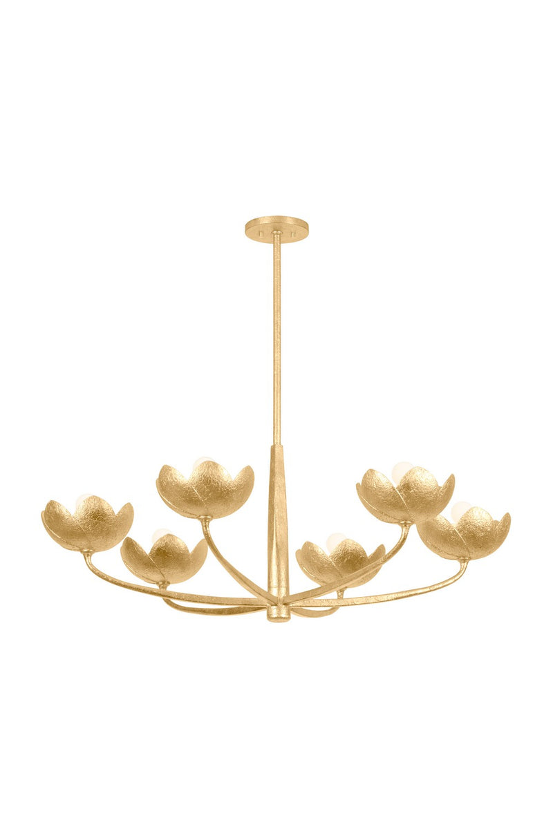 Troy Lighting - F2040-VGL - Six Light Chandelier - Arcata - Vintage Gold Leaf