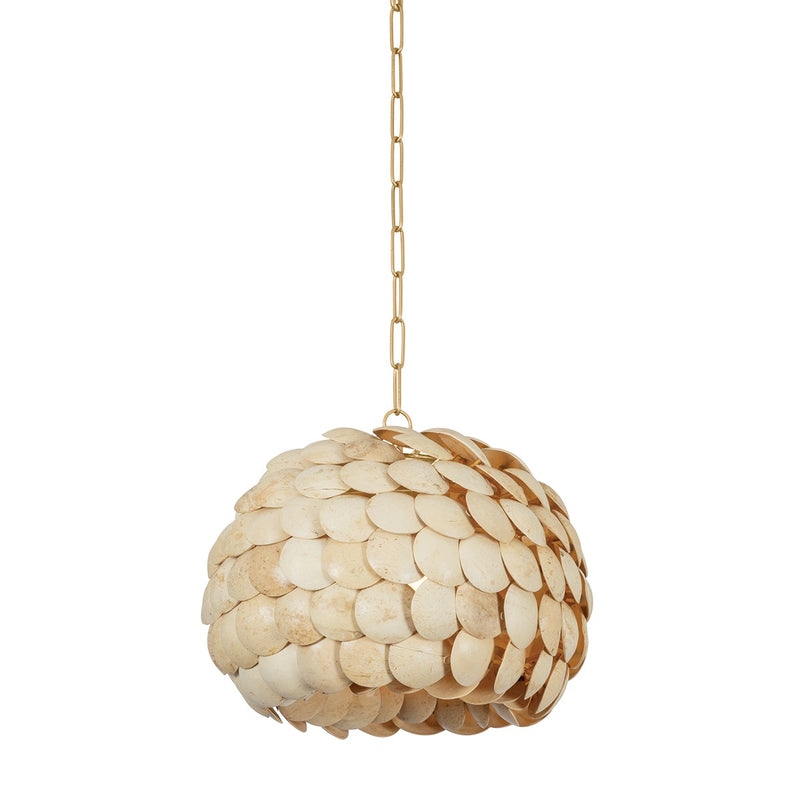 Troy Lighting - F2221-VGL - One Light Pendant - Edric - Vintage Gold Leaf