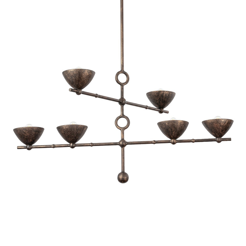 Troy Lighting - F2339-BPG - Six Light Chandelier - Vishal - Black Patina Gold