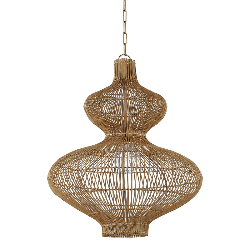 Troy Lighting - F3828-PBR - One Light Pendant - Irvine - Patina Brass