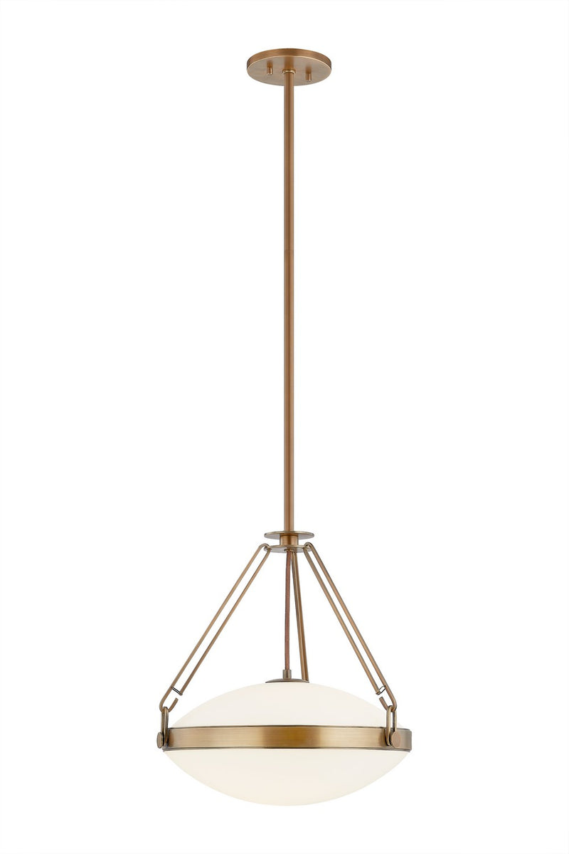 Troy Lighting - F4516-PBR - One Light Pendant - Kade - Patina Brass