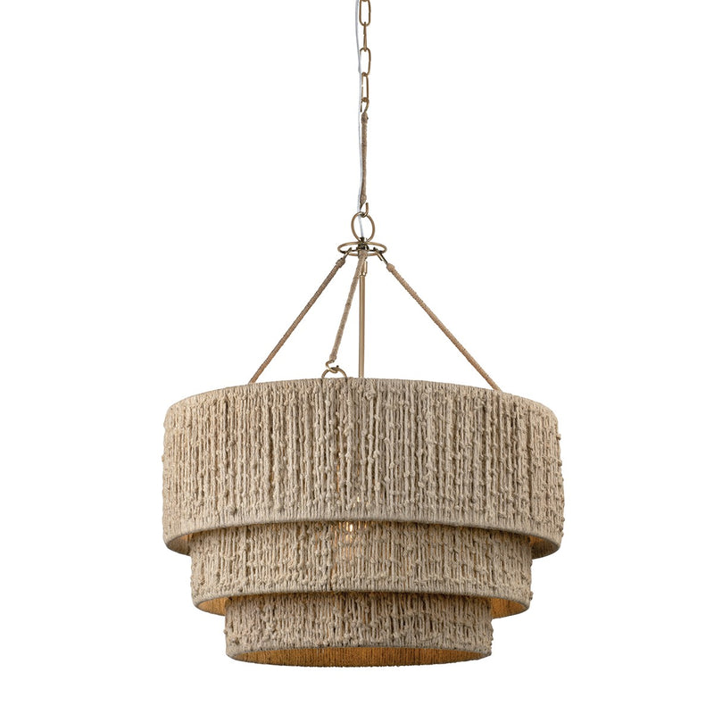 Troy Lighting - F5924-PBR - One Light Chandelier - Reza - Patina Brass