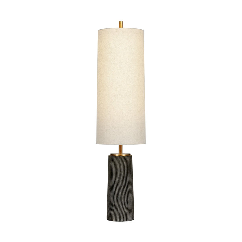 Troy Lighting - PFL1156-PBR/CDG - Three Light Floor Lamp - Thane - Patina Brass/Ceramic Meditation Grey