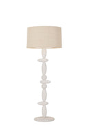 Troy Lighting - PFL5564-VGL/CGL - One Light Floor Lamp - Cullen - Vintage Gold Leaf/Ceramic Gypsum Clay