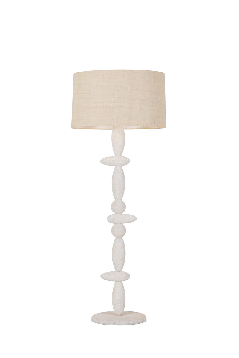 Troy Lighting - PFL5564-VGL/CGL - One Light Floor Lamp - Cullen - Vintage Gold Leaf/Ceramic Gypsum Clay