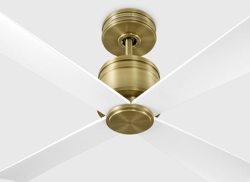 Visual Comfort Fan - 4LNCR44HAB - 44"Ceiling Fan - Launceton 44 - Hand Rubbed Antique Brass