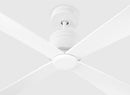 Visual Comfort Fan - 4LNCR56RZW - 56" Ceiling Fan - Launceton 56 - Matte White