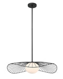 One Light Pendant<br /><span style="color:#4AB0CE;">Entrega: 4-10 dias en USA</span><br /><span style="color:#4AB0CE;font-size:60%;">PREGUNTE POR ENTREGA EN PANAMA</span><br />Collection: Langley<br />Finish: Dark Matte Black