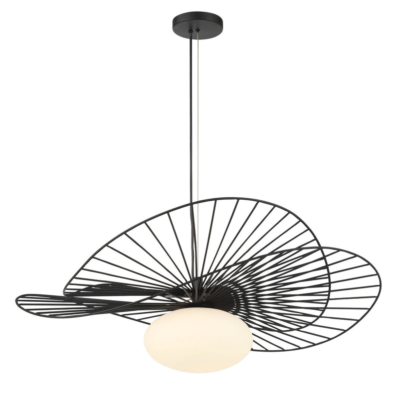 One Light Pendant<br /><span style="color:#4AB0CE;">Entrega: 4-10 dias en USA</span><br /><span style="color:#4AB0CE;font-size:60%;">PREGUNTE POR ENTREGA EN PANAMA</span><br />Collection: Langley<br />Finish: Dark Matte Black