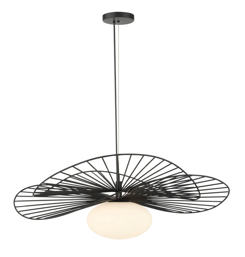 One Light Pendant<br /><span style="color:#4AB0CE;">Entrega: 4-10 dias en USA</span><br /><span style="color:#4AB0CE;font-size:60%;">PREGUNTE POR ENTREGA EN PANAMA</span><br />Collection: Langley<br />Finish: Dark Matte Black