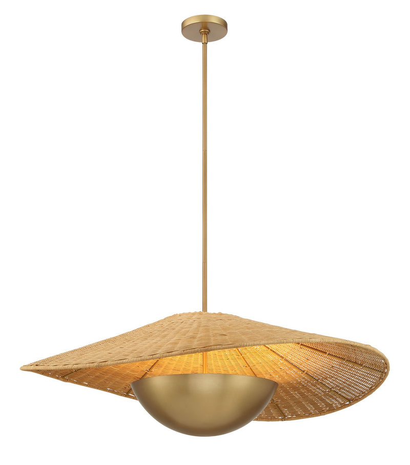 Three Light Pendant<br /><span style="color:#4AB0CE;">Entrega: 3-4 semanas en USA</span><br /><span style="color:#4AB0CE;font-size:60%;">PREGUNTE POR ENTREGA EN PANAMA</span><br />Collection: Nestor<br />Finish: Legacy Brass