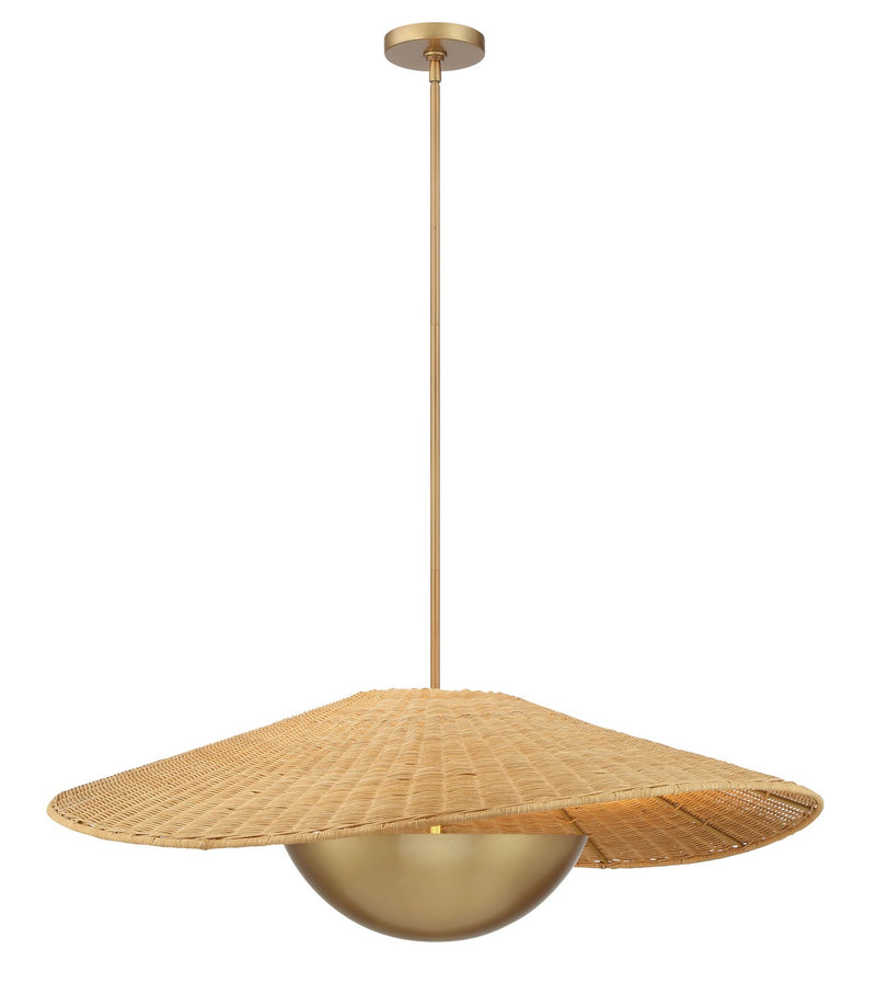 Three Light Pendant<br /><span style="color:#4AB0CE;">Entrega: 3-4 semanas en USA</span><br /><span style="color:#4AB0CE;font-size:60%;">PREGUNTE POR ENTREGA EN PANAMA</span><br />Collection: Nestor<br />Finish: Legacy Brass