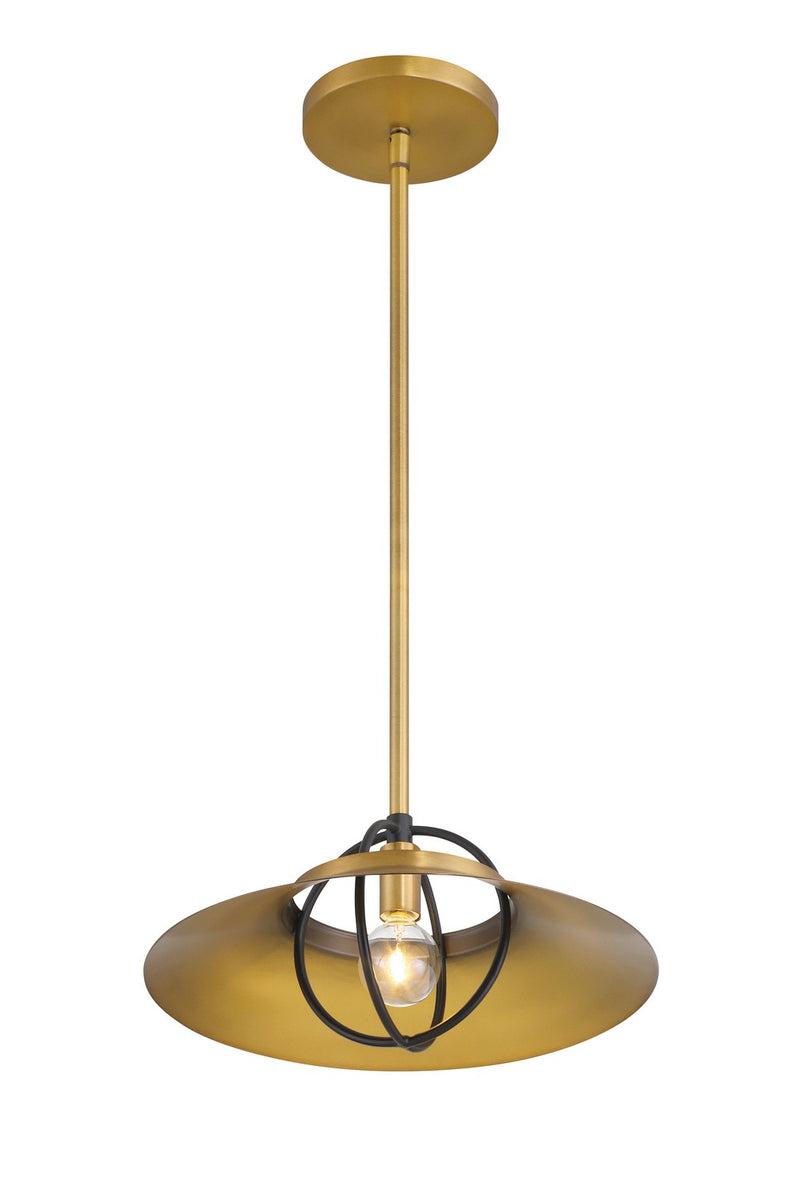 One Light Pendant<br /><span style="color:#4AB0CE;">Entrega: 4-10 dias en USA</span><br /><span style="color:#4AB0CE;font-size:60%;">PREGUNTE POR ENTREGA EN PANAMA</span><br />Collection: Newburie<br />Finish: Legacy Brass