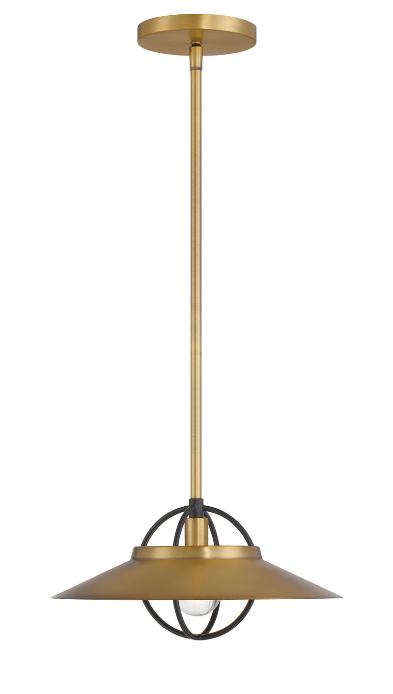 One Light Pendant<br /><span style="color:#4AB0CE;">Entrega: 4-10 dias en USA</span><br /><span style="color:#4AB0CE;font-size:60%;">PREGUNTE POR ENTREGA EN PANAMA</span><br />Collection: Newburie<br />Finish: Legacy Brass