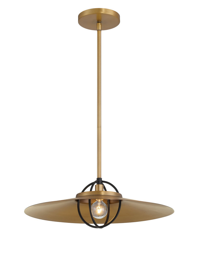 One Light Pendant<br /><span style="color:#4AB0CE;">Entrega: 4-10 dias en USA</span><br /><span style="color:#4AB0CE;font-size:60%;">PREGUNTE POR ENTREGA EN PANAMA</span><br />Collection: Newburie<br />Finish: Legacy Brass