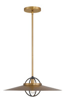 One Light Pendant<br /><span style="color:#4AB0CE;">Entrega: 4-10 dias en USA</span><br /><span style="color:#4AB0CE;font-size:60%;">PREGUNTE POR ENTREGA EN PANAMA</span><br />Collection: Newburie<br />Finish: Legacy Brass