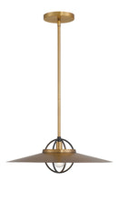 One Light Pendant<br /><span style="color:#4AB0CE;">Entrega: 4-10 dias en USA</span><br /><span style="color:#4AB0CE;font-size:60%;">PREGUNTE POR ENTREGA EN PANAMA</span><br />Collection: Newburie<br />Finish: Legacy Brass