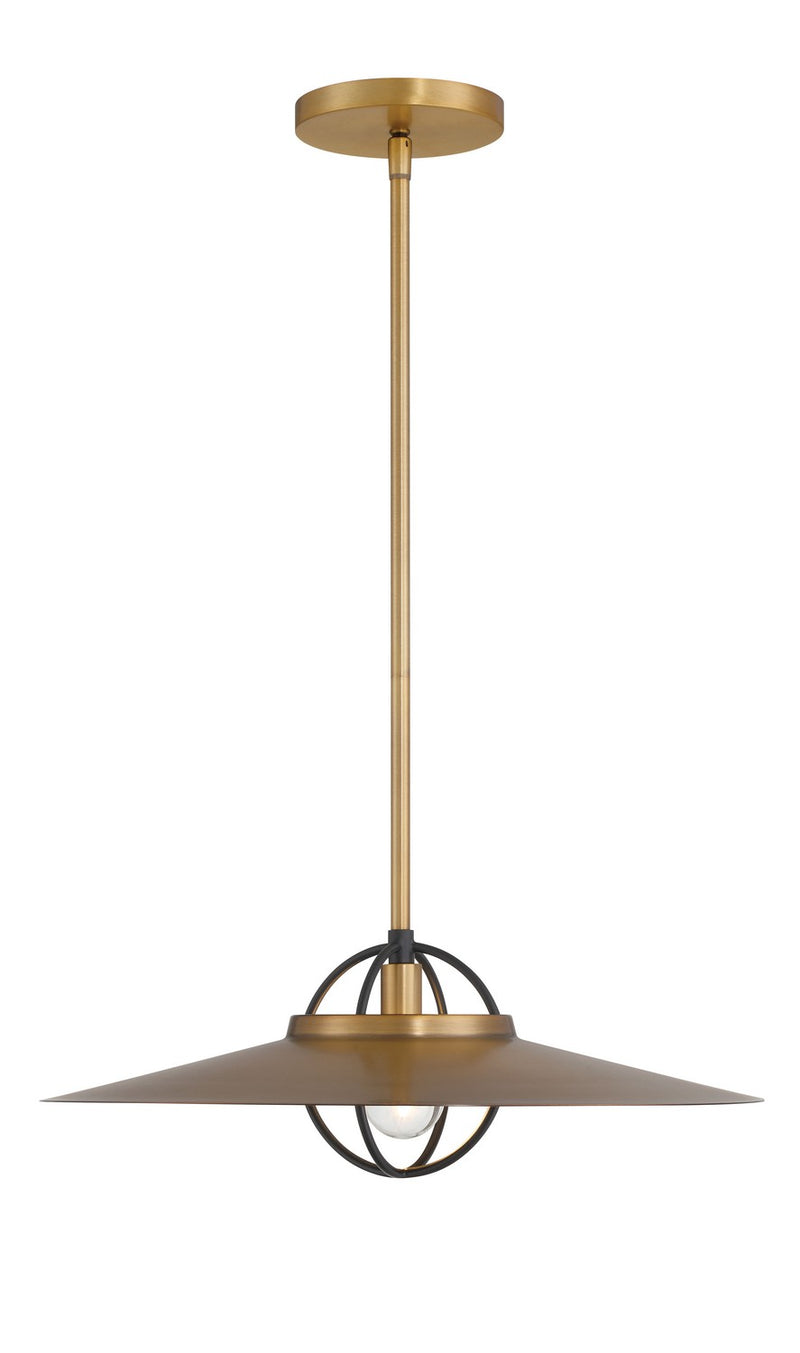 One Light Pendant<br /><span style="color:#4AB0CE;">Entrega: 4-10 dias en USA</span><br /><span style="color:#4AB0CE;font-size:60%;">PREGUNTE POR ENTREGA EN PANAMA</span><br />Collection: Newburie<br />Finish: Legacy Brass