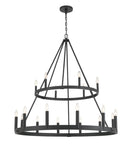 18 Light Chandelier<br /><span style="color:#4AB0CE;">Entrega: 2-3 semanas en USA</span><br /><span style="color:#4AB0CE;font-size:60%;">PREGUNTE POR ENTREGA EN PANAMA</span><br />Collection: Dutton<br />Finish: Coal Black