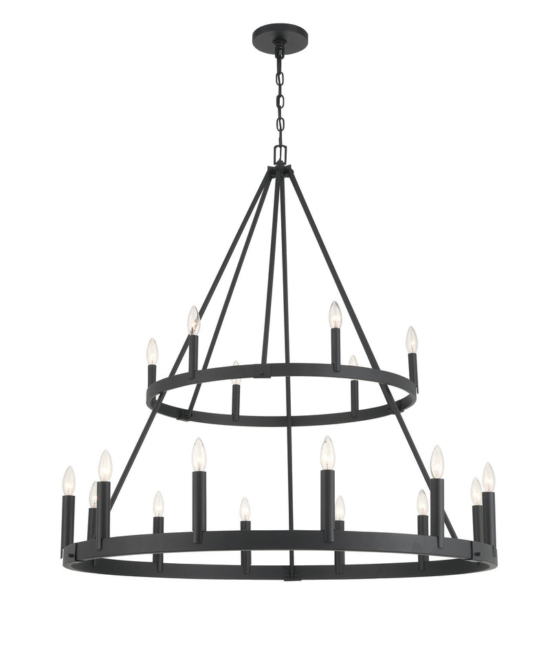 18 Light Chandelier<br /><span style="color:#4AB0CE;">Entrega: 11-12 semanas en USA</span><br /><span style="color:#4AB0CE;font-size:60%;">PREGUNTE POR ENTREGA EN PANAMA</span><br />Collection: Dutton<br />Finish: Coal Black