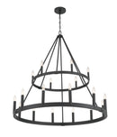 18 Light Chandelier<br /><span style="color:#4AB0CE;">Entrega: 2-3 semanas en USA</span><br /><span style="color:#4AB0CE;font-size:60%;">PREGUNTE POR ENTREGA EN PANAMA</span><br />Collection: Dutton<br />Finish: Coal Black