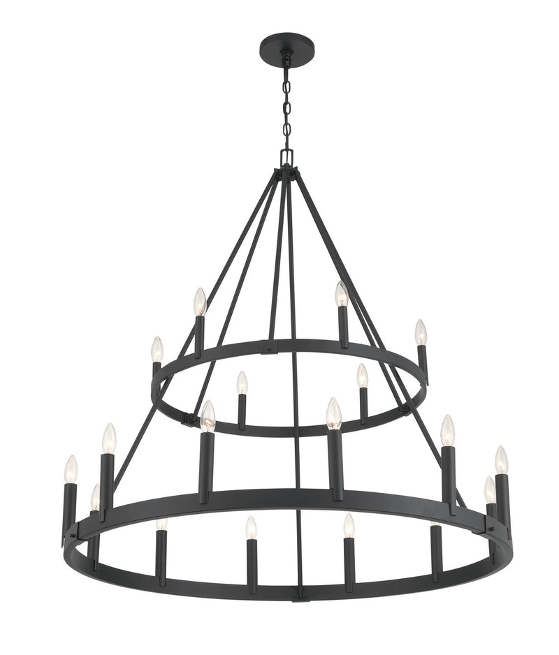 18 Light Chandelier<br /><span style="color:#4AB0CE;">Entrega: 11-12 semanas en USA</span><br /><span style="color:#4AB0CE;font-size:60%;">PREGUNTE POR ENTREGA EN PANAMA</span><br />Collection: Dutton<br />Finish: Coal Black