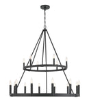 18 Light Chandelier<br /><span style="color:#4AB0CE;">Entrega: 2-3 semanas en USA</span><br /><span style="color:#4AB0CE;font-size:60%;">PREGUNTE POR ENTREGA EN PANAMA</span><br />Collection: Dutton<br />Finish: Coal Black