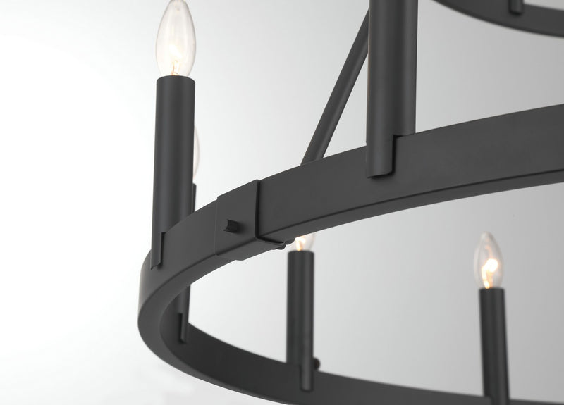 18 Light Chandelier<br /><span style="color:#4AB0CE;">Entrega: 11-12 semanas en USA</span><br /><span style="color:#4AB0CE;font-size:60%;">PREGUNTE POR ENTREGA EN PANAMA</span><br />Collection: Dutton<br />Finish: Coal Black