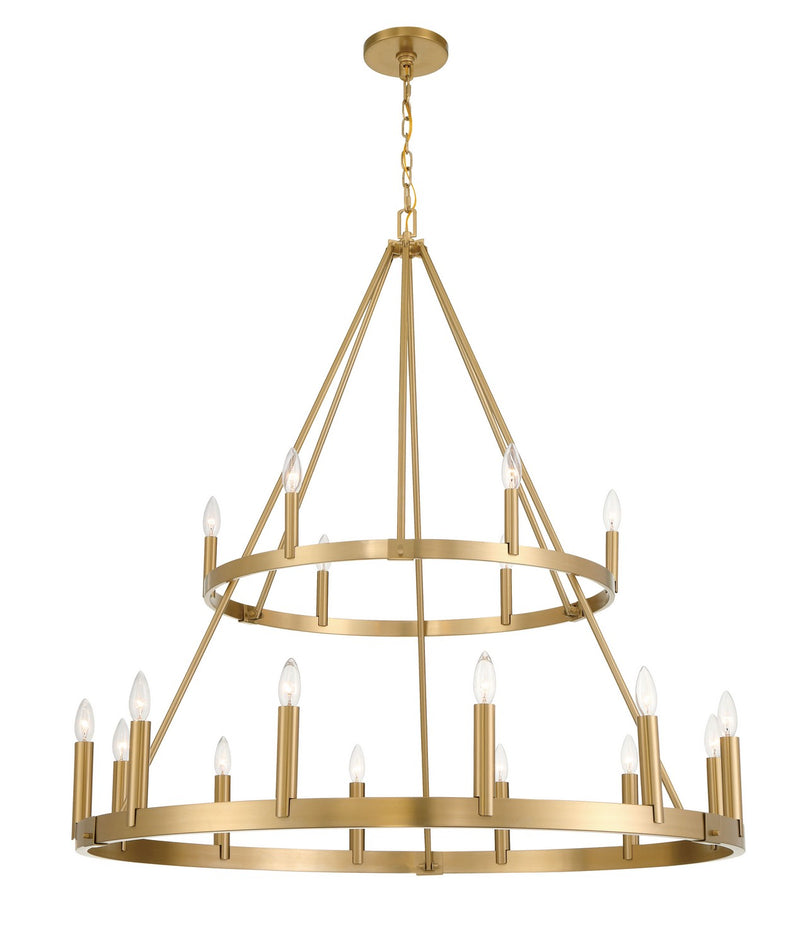 18 Light Chandelier<br /><span style="color:#4AB0CE;">Entrega: 11-12 semanas en USA</span><br /><span style="color:#4AB0CE;font-size:60%;">PREGUNTE POR ENTREGA EN PANAMA</span><br />Collection: Dutton<br />Finish: Signature Brass
