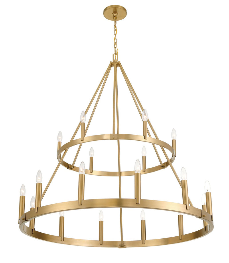 18 Light Chandelier<br /><span style="color:#4AB0CE;">Entrega: 2-3 semanas en USA</span><br /><span style="color:#4AB0CE;font-size:60%;">PREGUNTE POR ENTREGA EN PANAMA</span><br />Collection: Dutton<br />Finish: Signature Brass