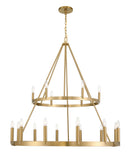 18 Light Chandelier<br /><span style="color:#4AB0CE;">Entrega: 4-10 dias en USA</span><br /><span style="color:#4AB0CE;font-size:60%;">PREGUNTE POR ENTREGA EN PANAMA</span><br />Collection: Dutton<br />Finish: Signature Brass