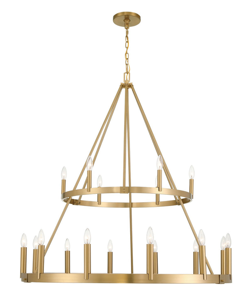 18 Light Chandelier<br /><span style="color:#4AB0CE;">Entrega: 11-12 semanas en USA</span><br /><span style="color:#4AB0CE;font-size:60%;">PREGUNTE POR ENTREGA EN PANAMA</span><br />Collection: Dutton<br />Finish: Signature Brass