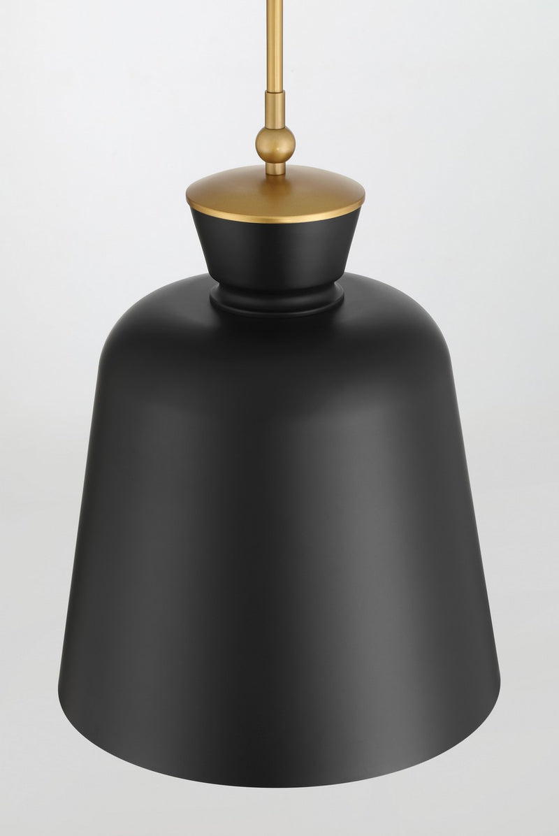 One Light Pendant<br /><span style="color:#4AB0CE;">Entrega: 4-10 dias en USA</span><br /><span style="color:#4AB0CE;font-size:60%;">PREGUNTE POR ENTREGA EN PANAMA</span><br />Collection: Holloway<br />Finish: Dark Matte Black